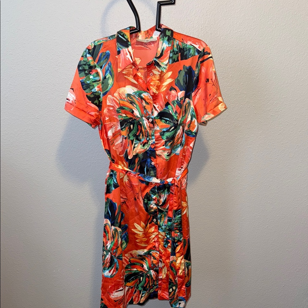 Floral Orange Women's Dress